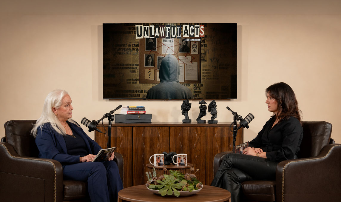 Unlawful Acts podcast recording at Las Palmas